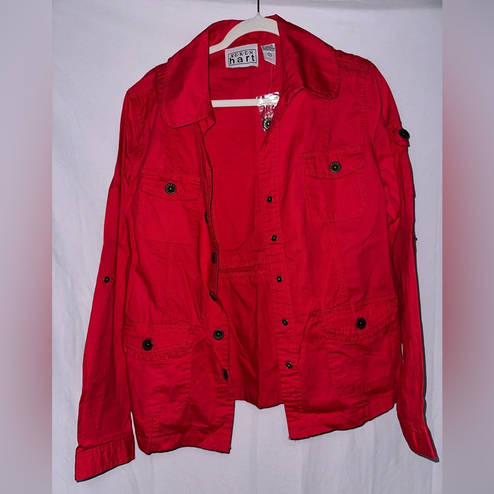 KEREN hart Women's Vibrant Red Jacket